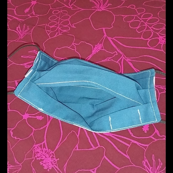 Acacia Hibiscus custom cloth face mask blue pink swimwear OS - Picture 4 of 7